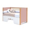 Cuna colecho 60x120 cm convertible (3en1) madera/rosa · Ombra