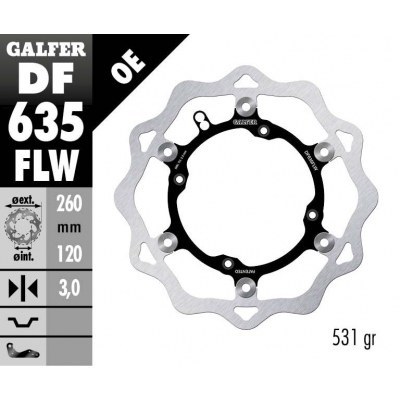 Disco de freno Wave® GALFER DF635FLW