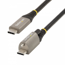 StarTech.com Cable de 50cm USB-C con Tornillo Superior de Fijación -10Gbps - Cable Tipo C USB 3.1/3.2 Gen 2 - con Carga por Entrega de Alimentación