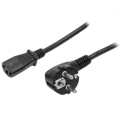 Cable de 2m de Alimentación para Ordenador, 18AWG, EU Schuko a C13, 10A 250V, Negro, Cable de Repuesto, Cable de Corriente para PC, Cable para Monitor, UL, Cable para Europa