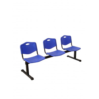 Bancada Iso plastic 3 plazas PVC color azul