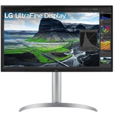 Monitor Profesional LG 27UQ850-W 27/ 4K/ Multimedia/ Regulable en altura/ Plata