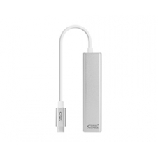 Nanocable 3xusb-c 3.0 A Rj45 15cm Plata