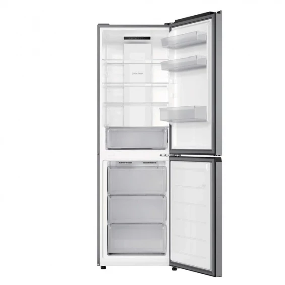 Frigorífico combi Candy CNCQ2T6S18CX, 185 x 59,5 x 59,9 cm, No Frost, clase C, 159 kWh/año, 35 dB, 315 litros, inox - imagen 2