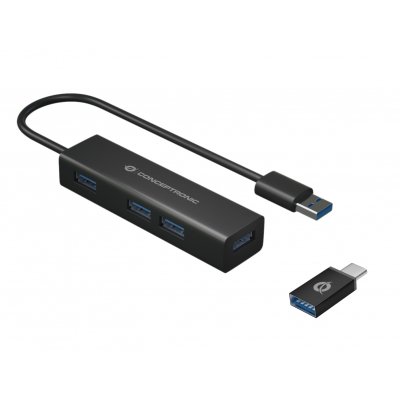 HUBBIES06B hub de interfaz USB 3.2 Gen 1 (3.1 Gen 1) Type-A 5000 Mbit/s Negro