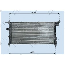 RADIATOR 1.2-1.4 -A/C (53x28) (DIAGONAL)