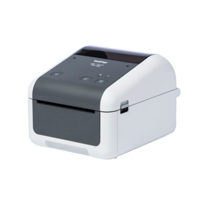 Brother TD-4425DN Impresora Termica de Etiquetas - Resolucion 203ppp - Velocidad 203mms - Conectividad de Red Integrada - Color Blanco/Gris
