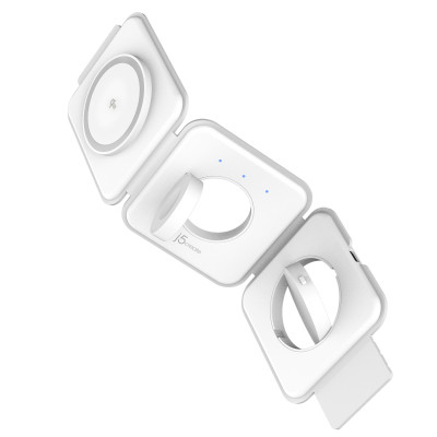 JUPW3415 Auriculares, Smartphone, Reloj inteligente Blanco USB Cargador inalámbrico Carga rápida Interior