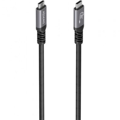 Cable USB 3.2 Tipo-C Aisens A107-0991/ USB Tipo-C Macho - USB Tipo-C Macho/ Hasta 60W/ 5Gbps/ 7m/ Negro