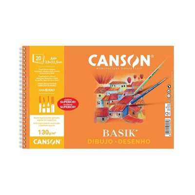 CANSON BLOC DE DIBUJO MICROPERFORADO BASIK 20H LISO 130G A4+