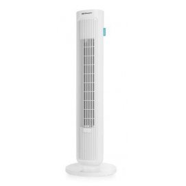 Ventilador de torre Orbegozo TW0755, 77 cm, 45W, 3 velocidades, oscilante, temporizador 2 horas, bandeja esencias aromáticas, silencioso, blanco
