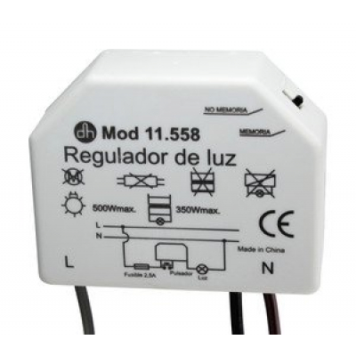Regulador de Luz para Cajetin Empotrar 50x50mm