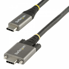 StarTech.com Cable 50cm USB-C con Tornillos Laterales de Fijación - 10Gbps - Cable USB Tipo C USB 3.1/3.2 Gen 2 - con Carga por Entrega Alimentación