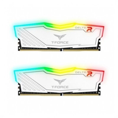 Memoria ram ddr4 16gb 2x8gb 3600mhz teamgroup delta rgb - blanco - cl 18 - 1.35v tf4d416g3600hc18jdc01