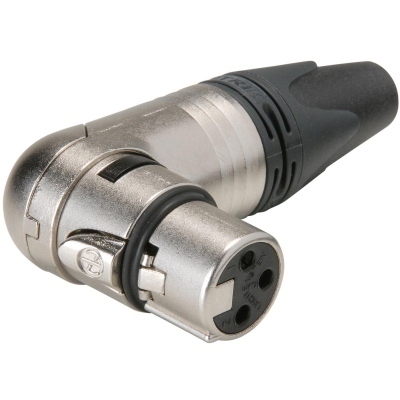 Conector XLR Hembra 3P Acodado NEUTRIK