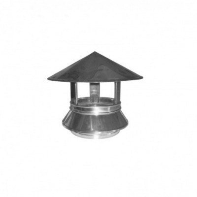 Sombrerete de doble pared 100mm para estufa de pellets en acero inoxidable 316L Dinak DW Pellets