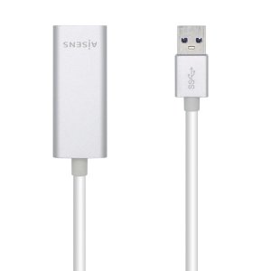 Aisens - Conversor Usb 3.0 A Ethernet Gigabit 10/100/1000 Mbps, 15Cm