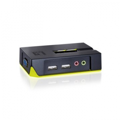 CONMUTADOR AUTOMATICO SOBREMESA LEVEL ONE V/T/M 1a2 CPUs USB CON AUDIO CABLES INCLUIDOS