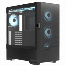 Caja gaming phoenix ember atx doble cristal templado con soporte para gpu