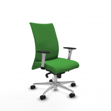 Piqueras y Crespo Albacete confidente sincro bali verde brazos 1D blancos base aluminio ruedas 65 mm nailon