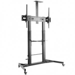 Carro TV con ruedas Aisens FT100TE-171, 60-100 pulgadas, hasta 100 kg, VESA 1000 x 600 mm, incl. -10°/+5°, altura por manivela, negro