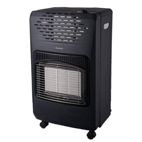 Estufa de gas butano Taurus Tropicano Gas Compact, GH4200, 4.200 W, 3 potencias, triple sistema seguridad, encendido piezoeléctrico, negro