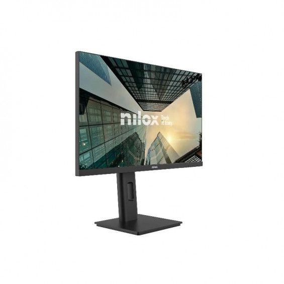 Monitor Nilox NXM27REG12065, 27 pulgadas, Full HD, IPS, 120 Hz, 4 ms, altura regulable, USB-C 65 W, HDMI, DisplayPort, negro - imagen 2