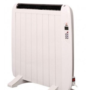 Radiador emisor térmico seco FM DOMO 1200, 8 elementos, 1200W, 72 x 58.5 x 5.5 cm, Wifi, blanco