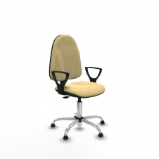 Piqueras y Crespo Algarra CP similpiel crema brazos fijos base cromada topes