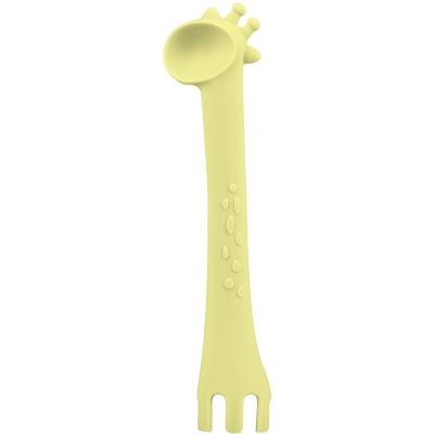 Cuchara de silicona Giraffe Amarillo