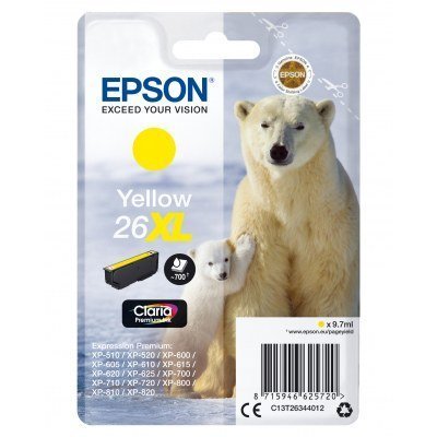 Epson T2634 (26XL) Amarillo Cartucho de Tinta Original - C13T26344012