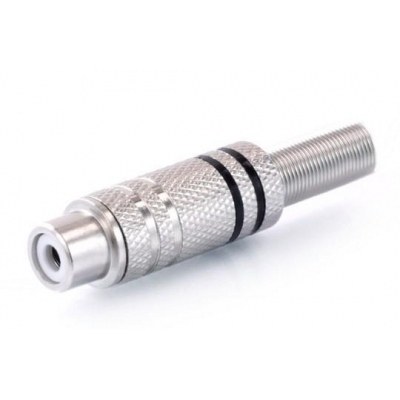 Conector RCA Hembra Niquelado Señalizacion NEGRO