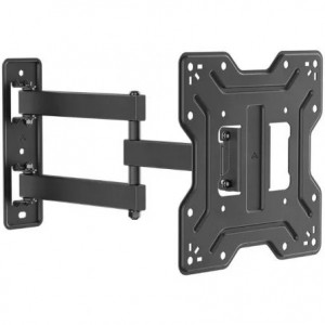 Soporte TV orientable de pared Aisens WT43TSE-413, 23-43 pulgadas, hasta 30 kg, 3 pivotes, VESA 200x200 mm, orient. ±90°, incl. -10°/+5°, negro