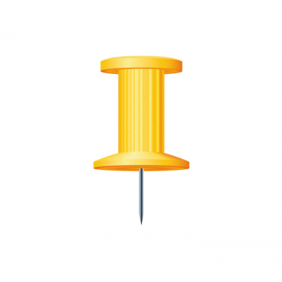 C.25AGUJAS PUSH PINS EXACOMPTA 10MM AMARILLO