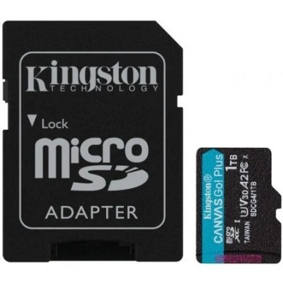 Tarjeta de memoria Kingston Canvas Go! Plus 1 TB microSDXC - Clase 10 | 200 MB/s | Con adaptador incluido | Alta capacidad y velocidad