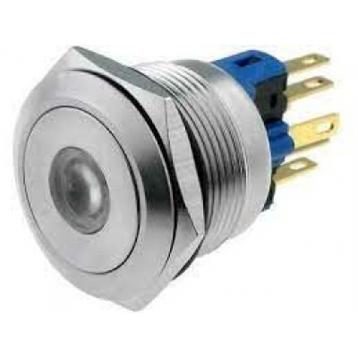 Pulsador Resistentes Vandalos 2 Pos SPST-NO + SPST-NC Iluminacion Amarillo