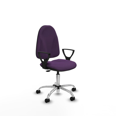 Algarra CP bali morado brazos fijos base cromada ruedas nailon 50mm