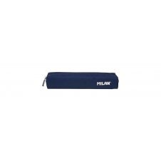 Milan Serie 1918 Estuche Mini Redondo - Tejido Resistente a las Roturas y Rasgaduras - Medidas 20,5x4,5x5cm - Color Azul Oscuro