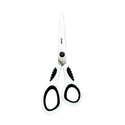 Tijeras de oficina blancas 20,5 cm blister