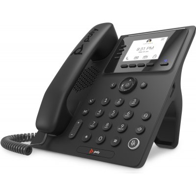 Teléfono multimedia empresarial CCX 350 para Microsoft Teams y habilitado para alimentación a través de Ethernet (PoE)