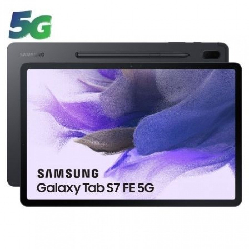 Tablet Samsung Galaxy Tab S7 FE 12.4/ 6GB/ 128GB/ Octacore/ 5G/ Negra