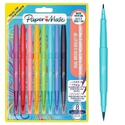 ROTUL.PAPERMATE DOBLE PUNTA P. BLISTER 8