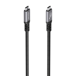 AISENS - CABLE USB 3.2 GEN2 ALUMINIO 10GBPS 8K@30HZ 5A 100W E-MARK, TIPO USB-C/M-USB-C/M, NEGRO, 4.0M