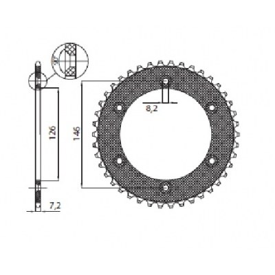 Coronas OEM de repuesto en acero SUNSTAR SPROCKETS 1-2571-50