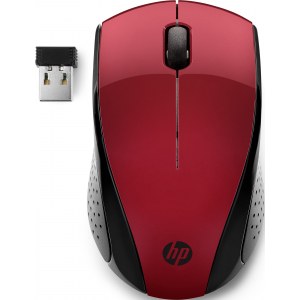 Ratón HP 220, inalámbrico, rojo