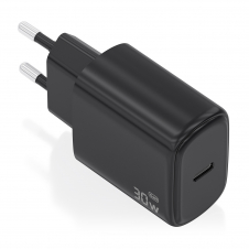 AISENS Cargador GaN 30W, 1xUSB-C PD3.0, Negro