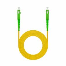 Nanocable Cable de Fibra Í?ptica SC/APC a SC/APC Monomodo Simplex LSZH, Amarillo, 120 m