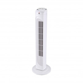 Ventilador de torre FM VTR20, 76 cm, 45W, temporizador, blanco