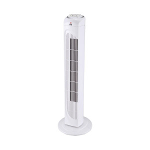Ventilador de torre FM VTR20, 76 cm, 45W, temporizador, blanco