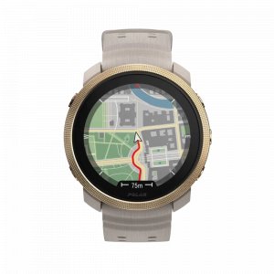 Reloj Smartwatch Polar Vantage M3 Greige Sand, 44.7 mm, S-L, beige y oro